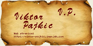 Viktor Pajkić vizit kartica